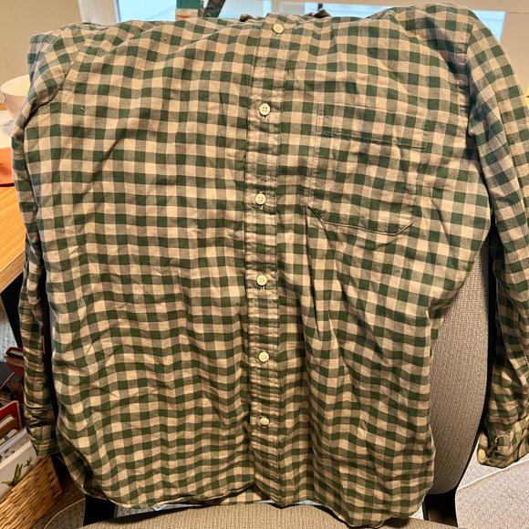 Epaulet Button Down Shirt in Blue Plaid - Picture 3 of 4